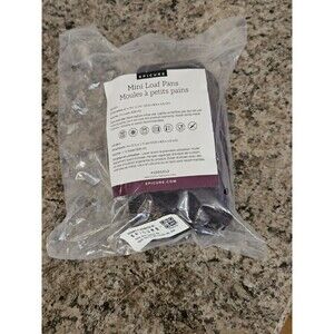 NIP Set of 4 Epicure Silicone Mini Loaf Pans Purple 6 x 3.5 x 1.75 Rectangle